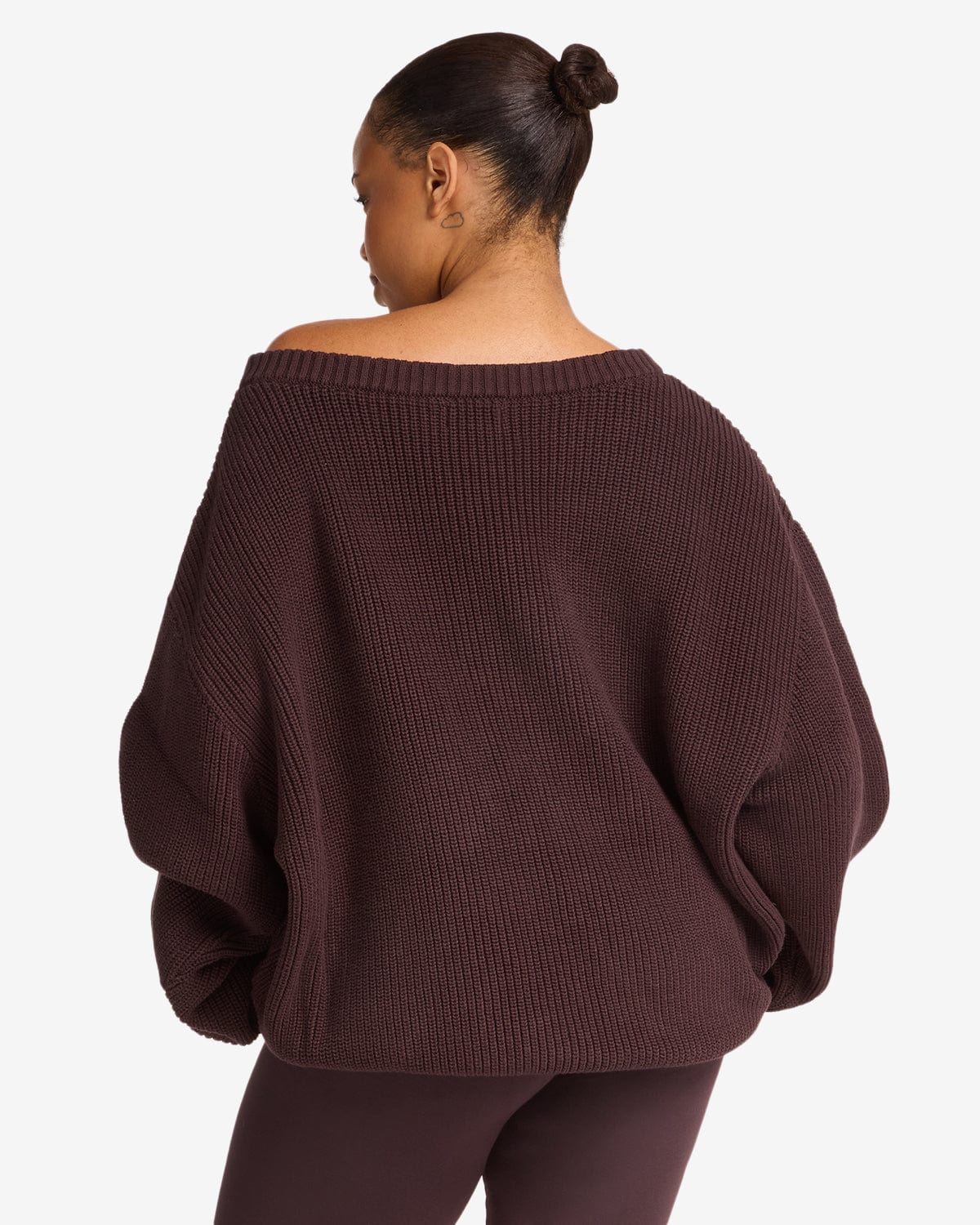 Off Shoulder Knit Sweater | Espresso - Image 7