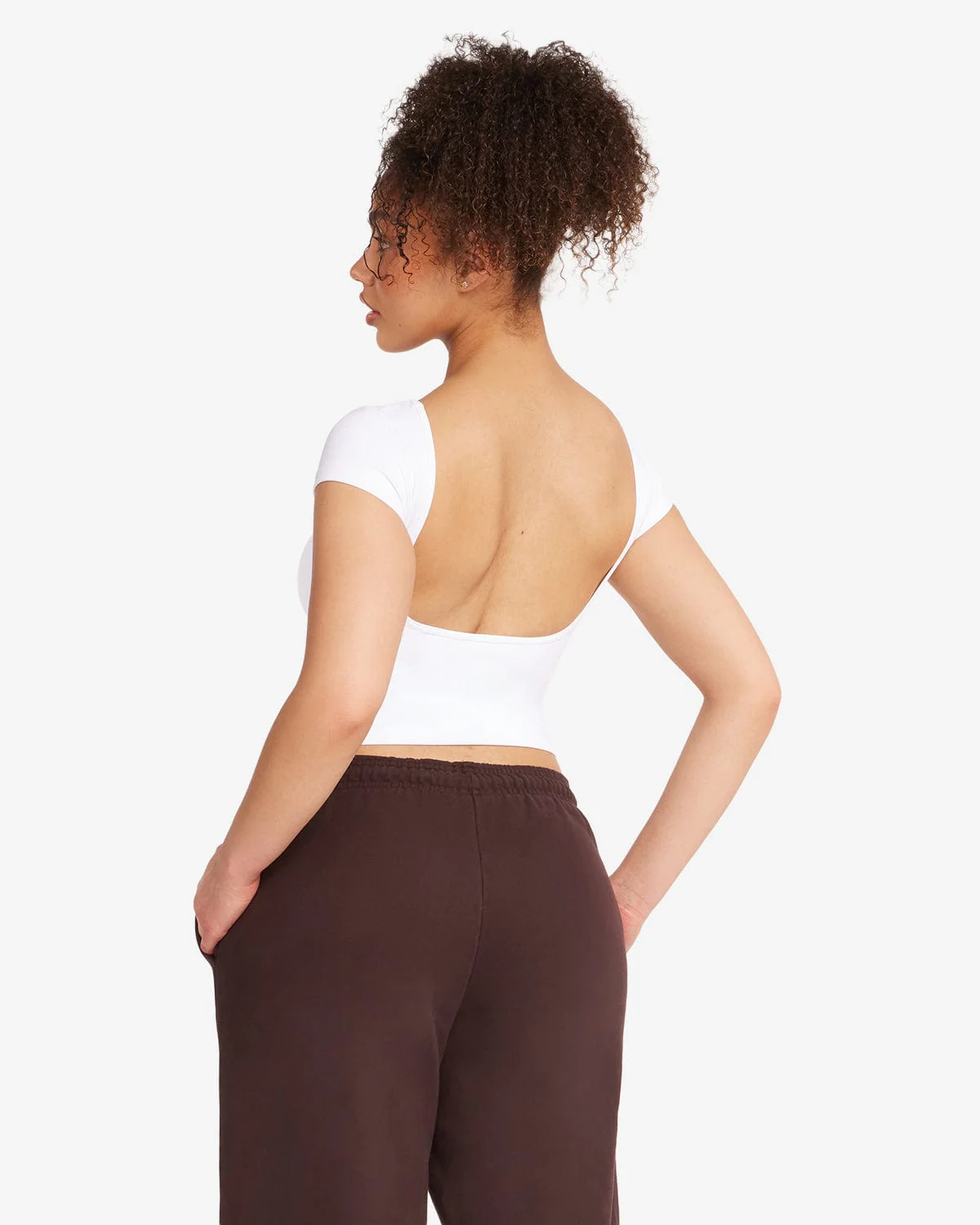 Open Back Tee | White - Image 6