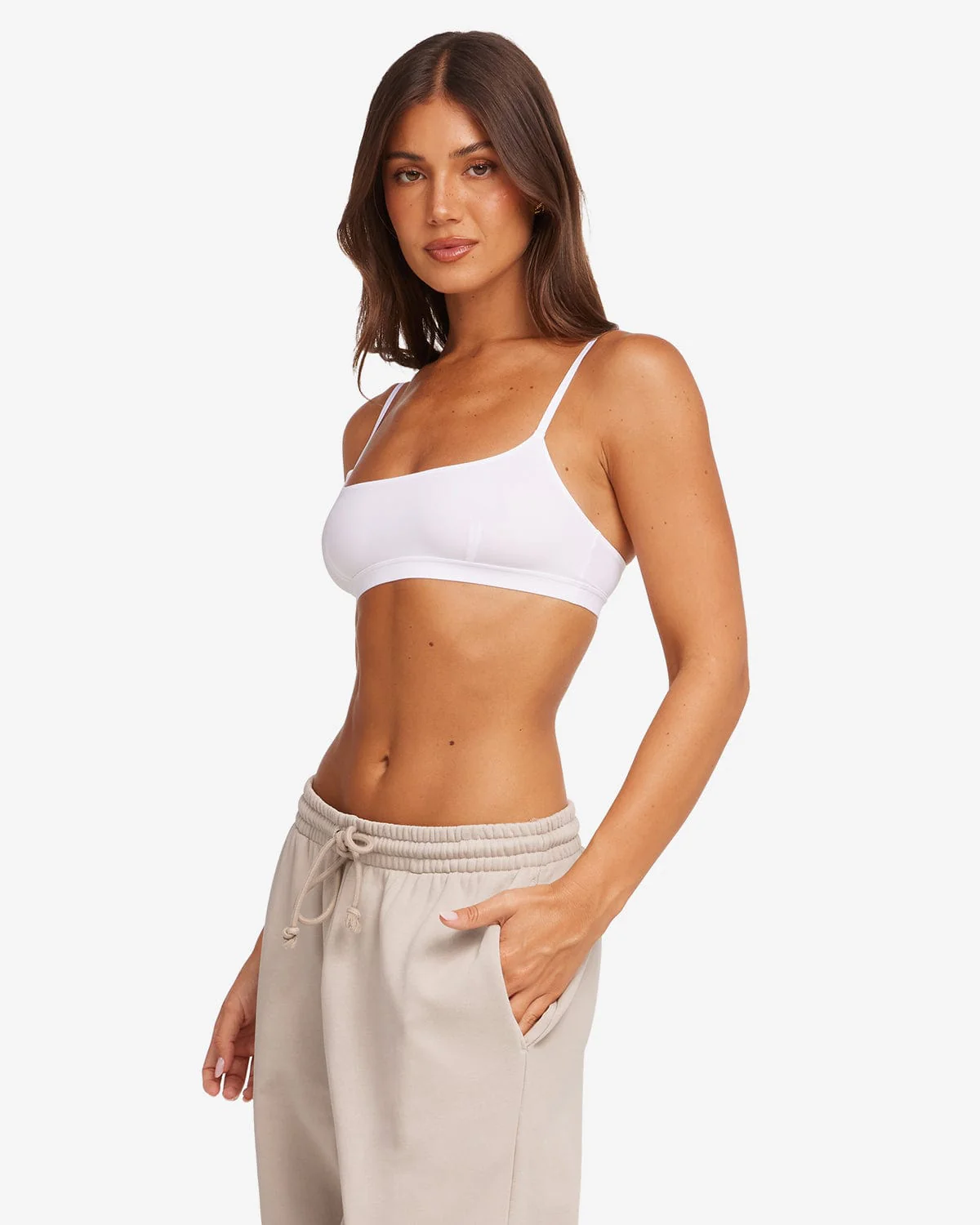 Scoop Neck Bralette | White - Image 3